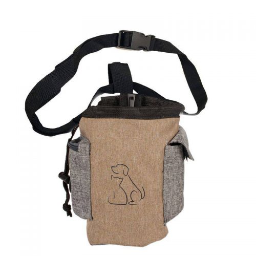 Hand Free Pet Training Pouch Reward Bag Portable Dog Treat Feed Pouch Dog Food Bag - Coffee