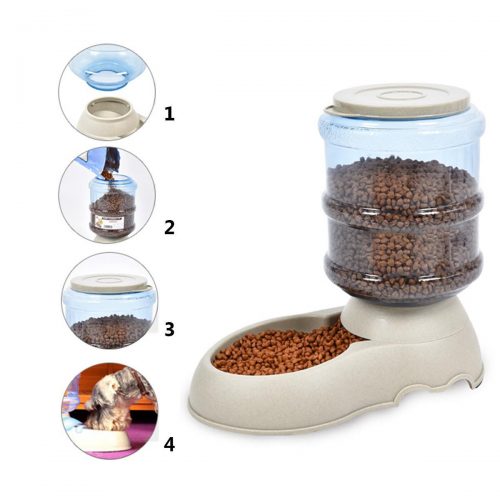 Share to: 3.75L Dog Cat Large Automatic Feeder Drinker Food Water Dispenser Pet Bowl Dish - #01